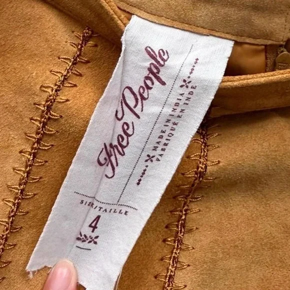 Free People Suede A-Line Skirt - Picture 7 of 7